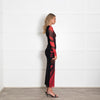 Loewe Red and Black Printed Sheer Dress