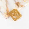 Chanel Gold Plated CC Square Brooch