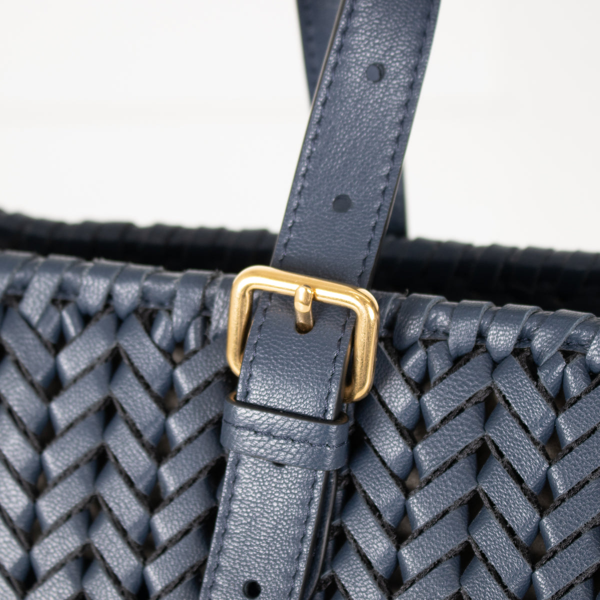 Anya Hindmarch Navy Neeson Large Leather Tote