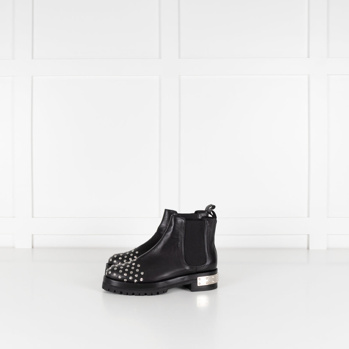 Alexander McQueen Black Goya Studded Chelsea Boots