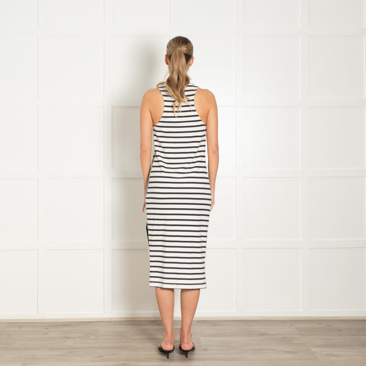 Rag & Bone Blue And White Breton Stripe Sleeveless Dress