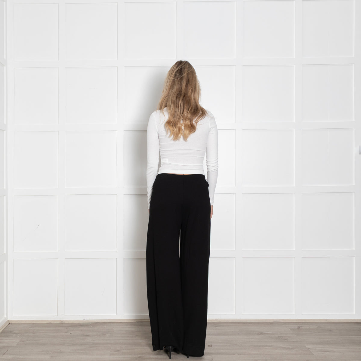 Me + Em Black Stretch Trousers With Side Concealed  Zip