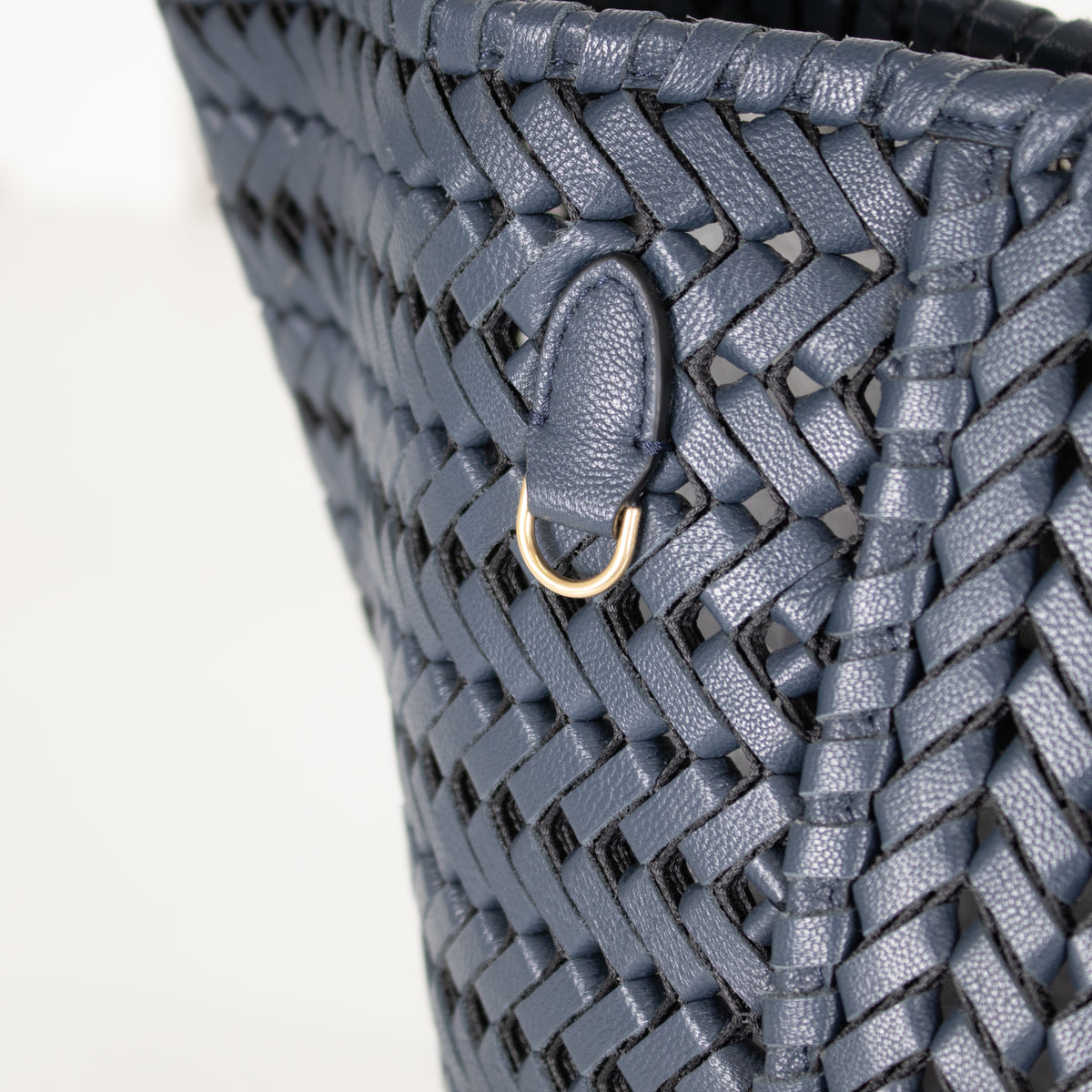 Anya Hindmarch Navy Neeson Large Leather Tote