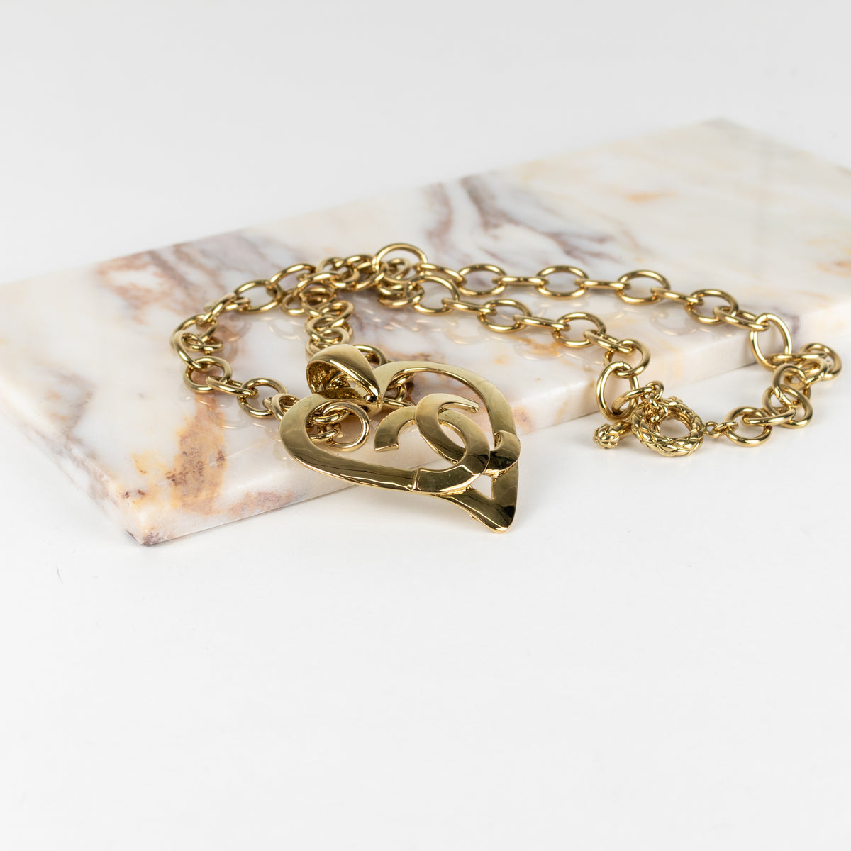 Chanel Heart Coco CC Pendant