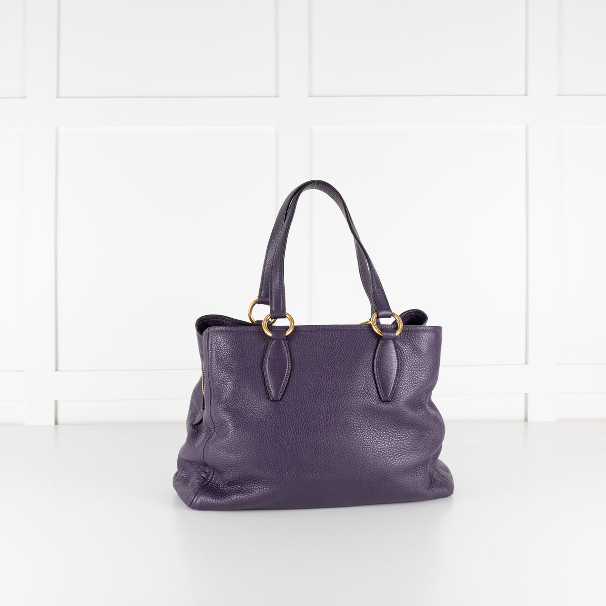 Miu Miu Purple Pebbled Leather Bag