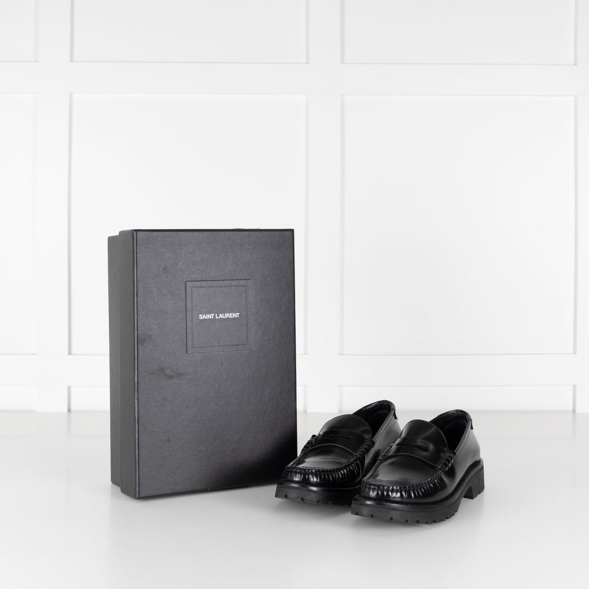 Saint Laurent BlackLe Loafer Chunky Penny Loafers