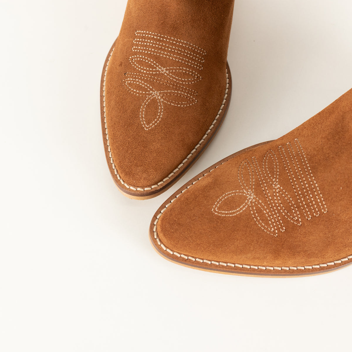 Welligoggs Tan Suede Beth Cowboy Boots