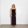 Raey Burgundy Silk Long Pencil Skirt