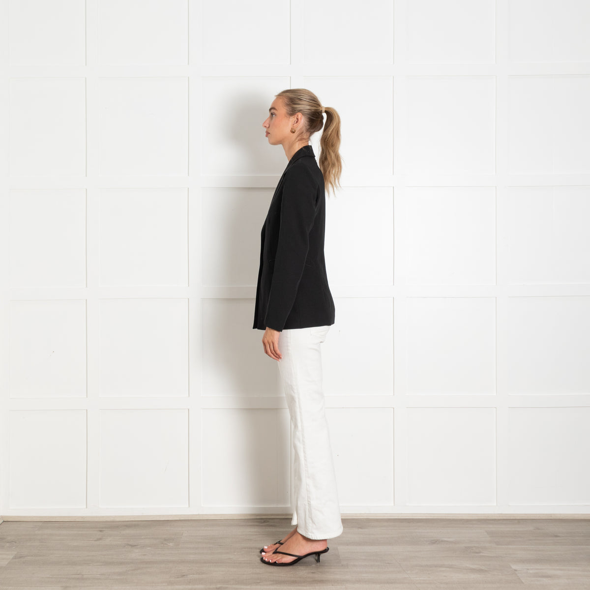 Liu Jo Black Lightweight Blazer With Gold Buttons
