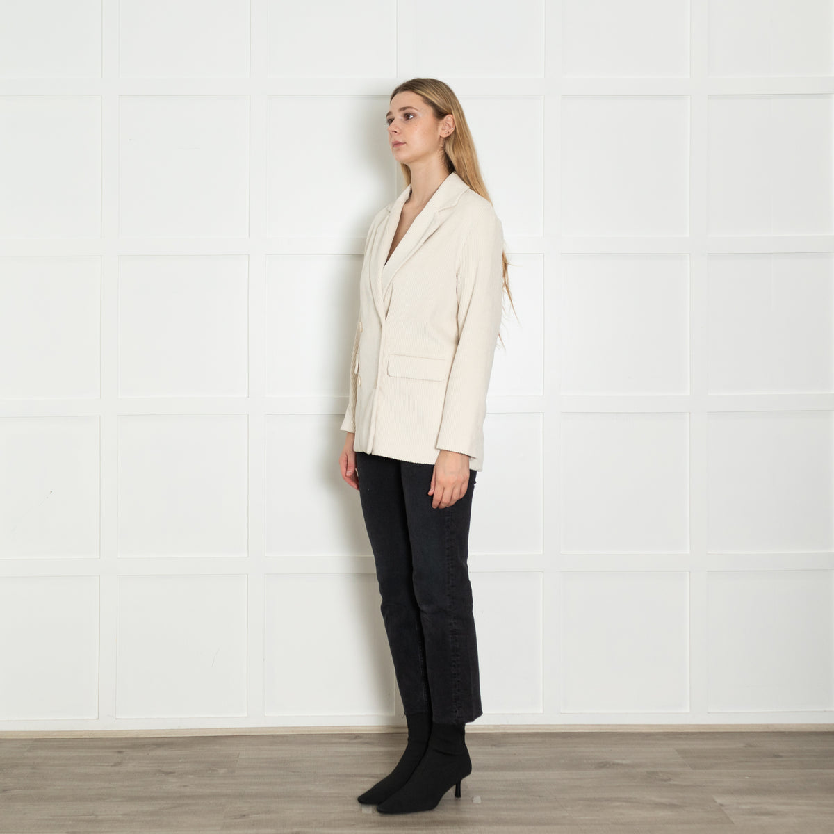Essentiel Antwerp Cream Oversized Corduroy Blazer