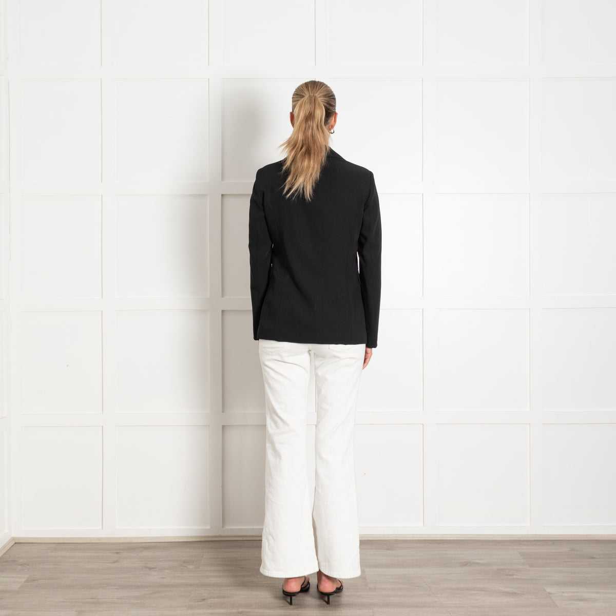 Liu Jo Black Lightweight Blazer With Gold Buttons