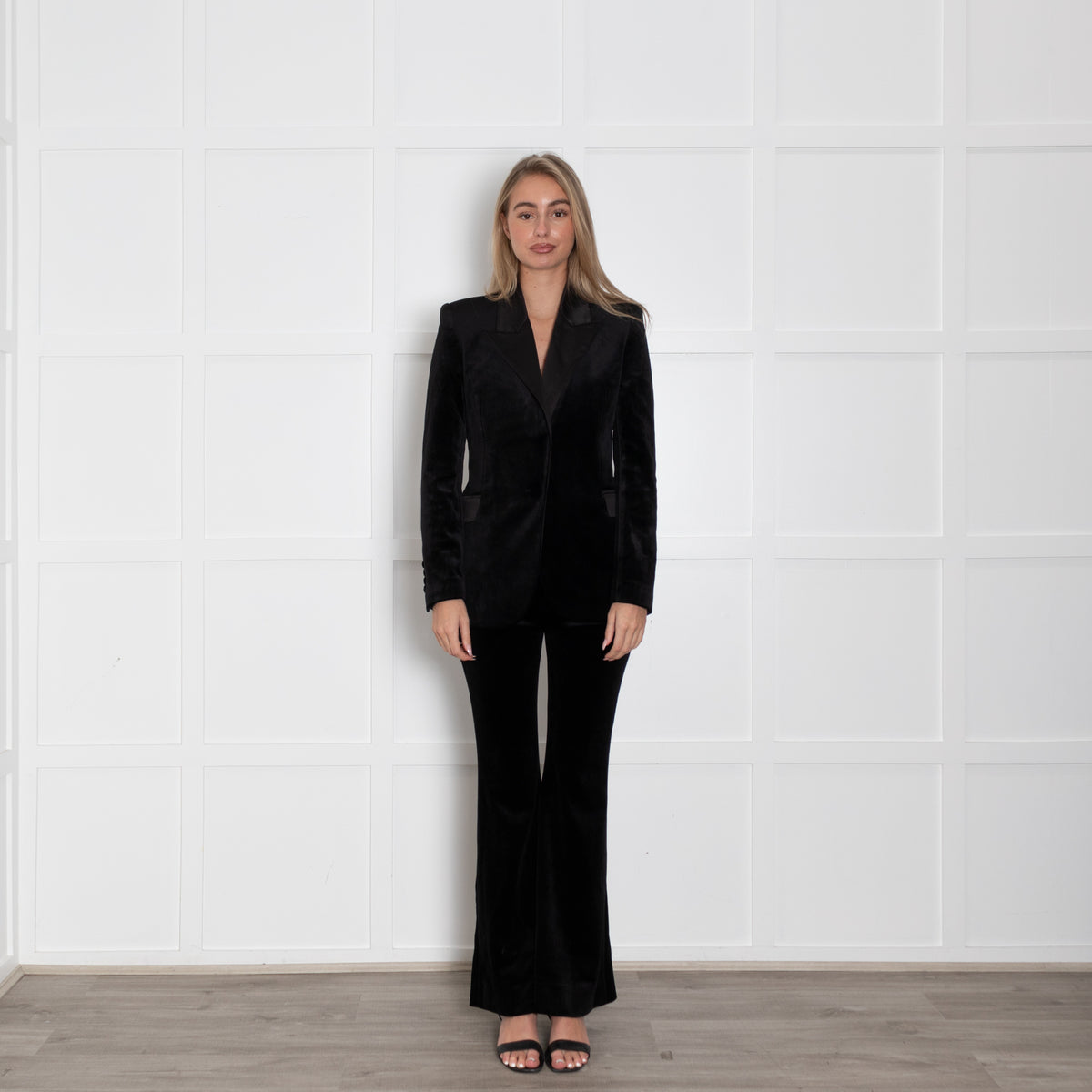 Nadine Merabi Black Velvet Beatrice Blazer