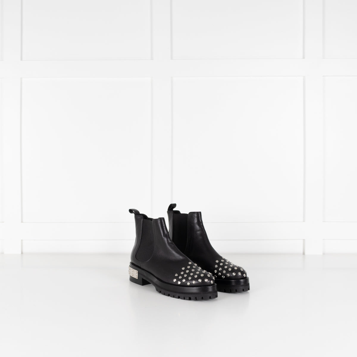 Alexander McQueen Black Goya Studded Chelsea Boots