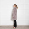 Miranda Dunn Pale Grey Fuax Fur Coat