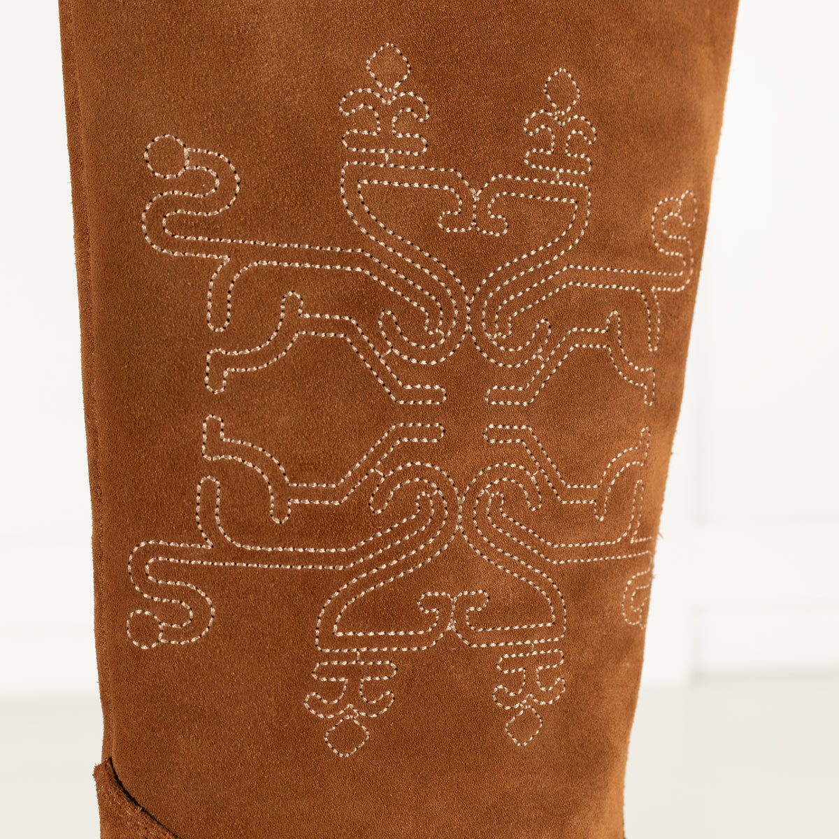 Welligoggs Tan Suede Beth Cowboy Boots