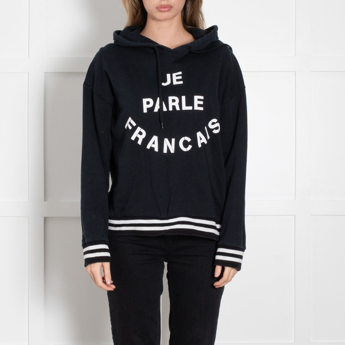 Etre Cecile Je Parle Francais Navy Hoodie