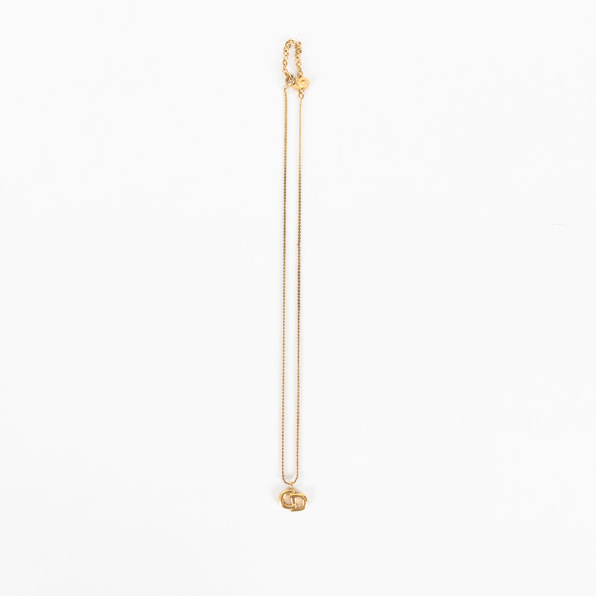 Dior Snake Chain Gold Tone CD Necklace