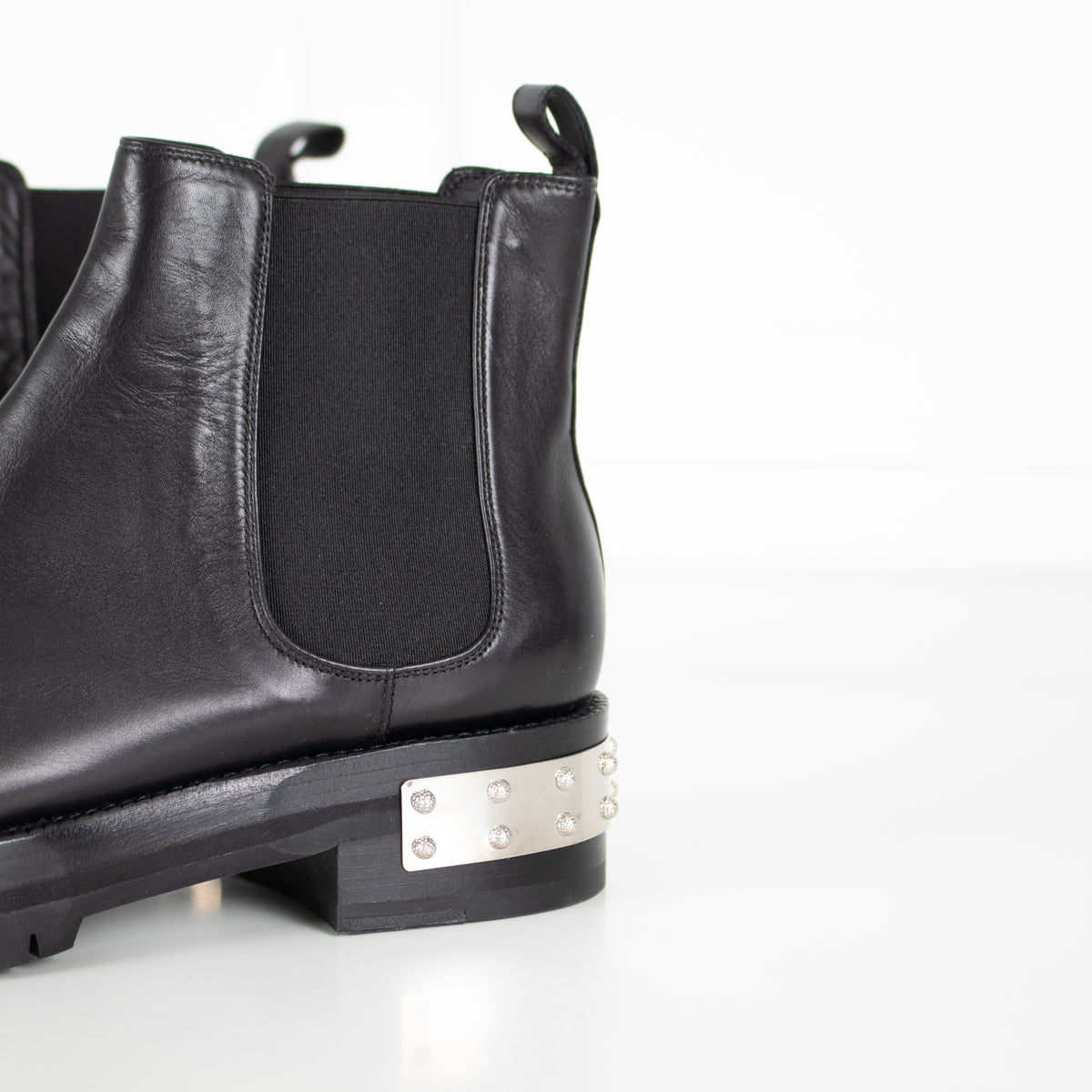 Alexander McQueen Black Goya Studded Chelsea Boots