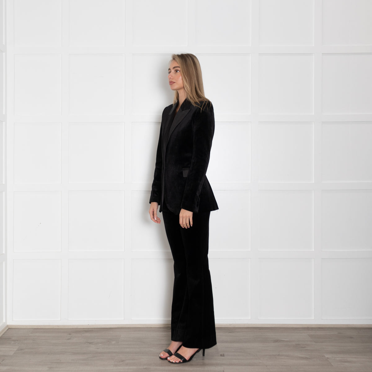 Nadine Merabi Black Velvet Beatrice Blazer