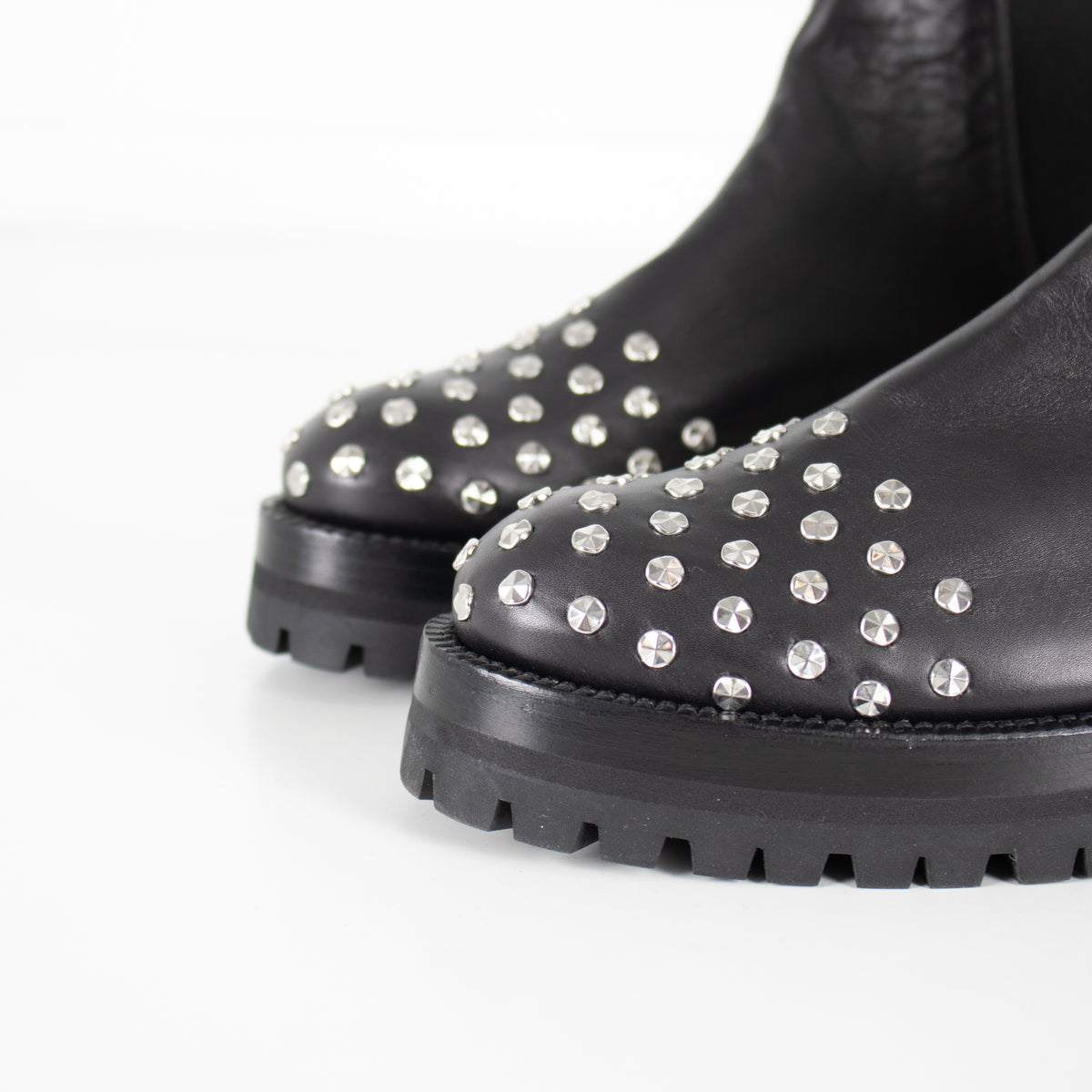 Alexander McQueen Black Goya Studded Chelsea Boots