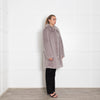 Miranda Dunn Pale Grey Fuax Fur Coat