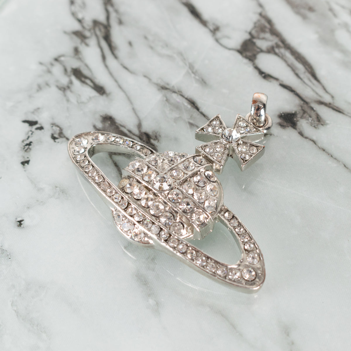 Vivienne Westwood Cubic Zirconia Carmela  Silver Pendant