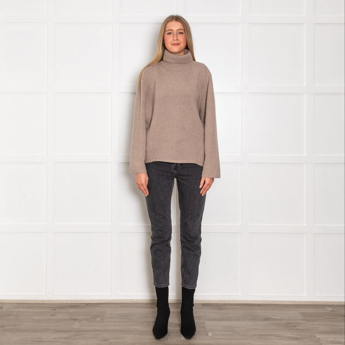 Toteme Taupe Wool/Cashmere Turtleneck Jumper