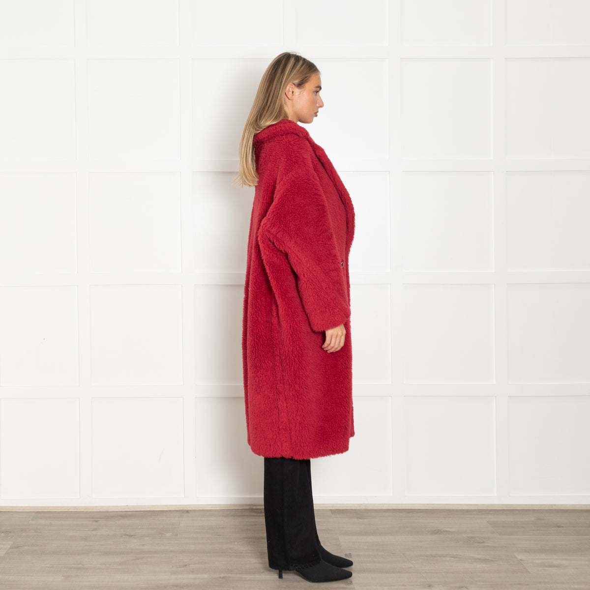 Max Mara Red Teddy Coat