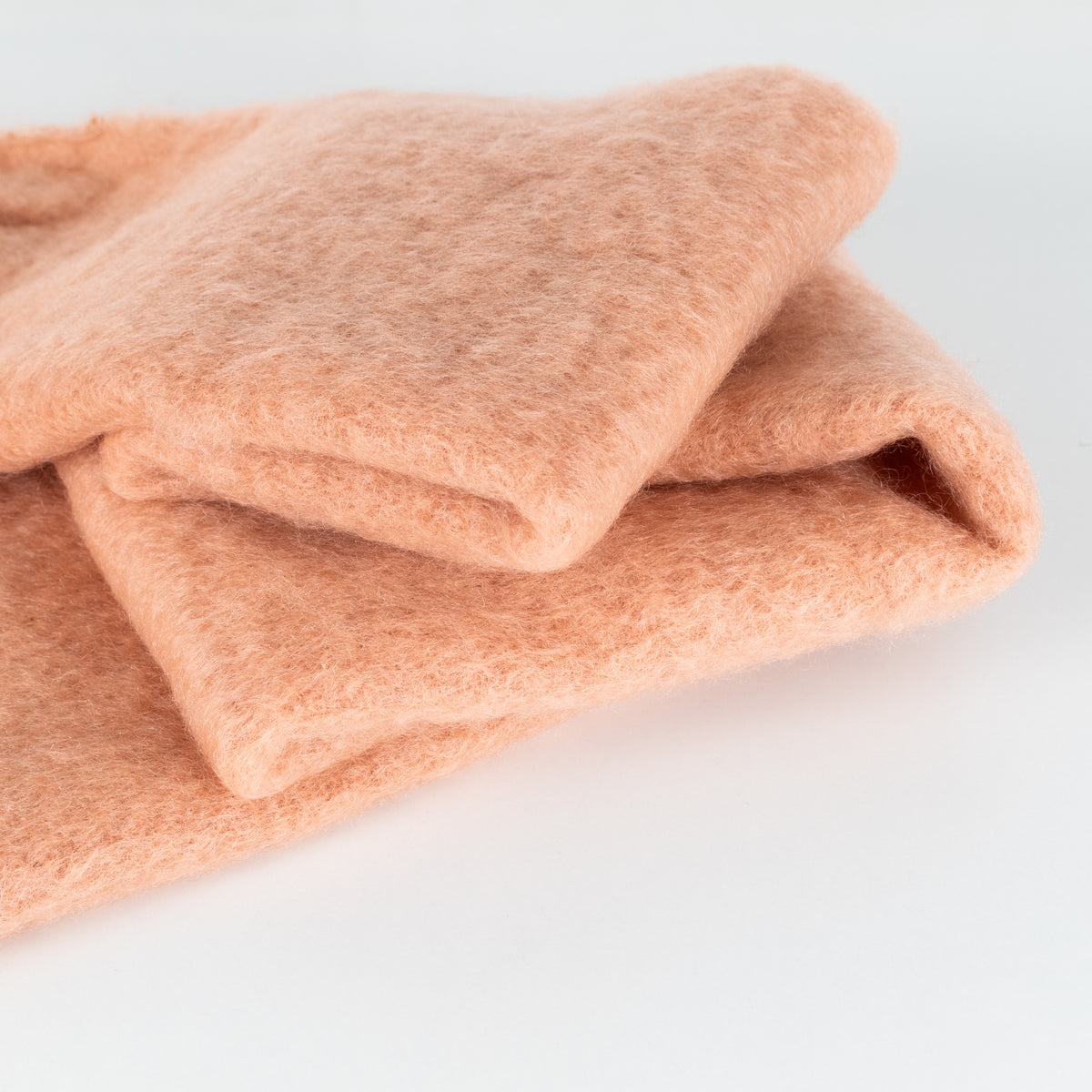 Jil Sander Peach Mohair And Wool Scarf With Giant Fringe