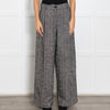Essentiel Antwerp Black White Herringbone Wide Leg Trousers
