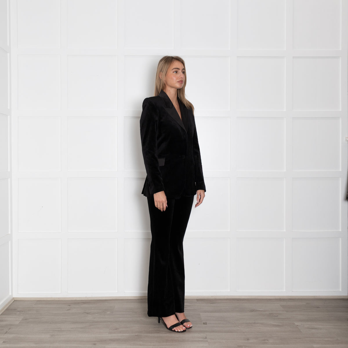 Nadine Merabi Black Velvet Beatrice Blazer