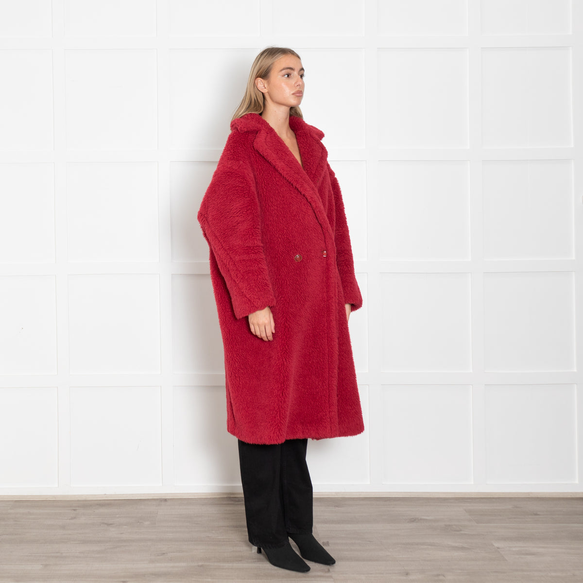 Max Mara Red Teddy Coat