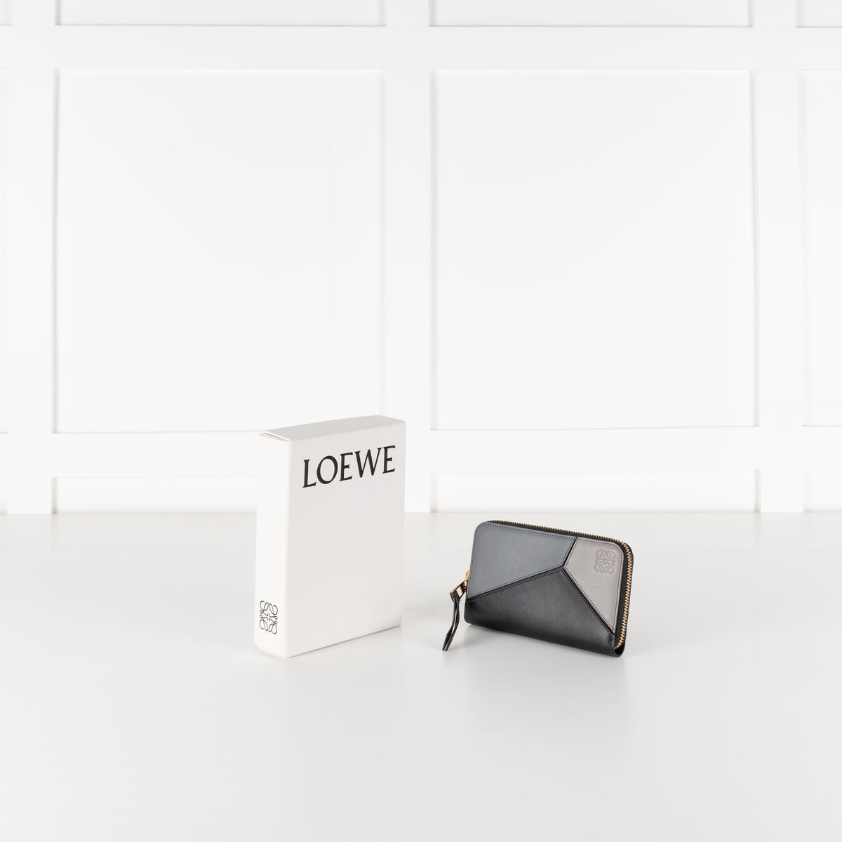Loewe Greyscale Leather Puzzle Wallet