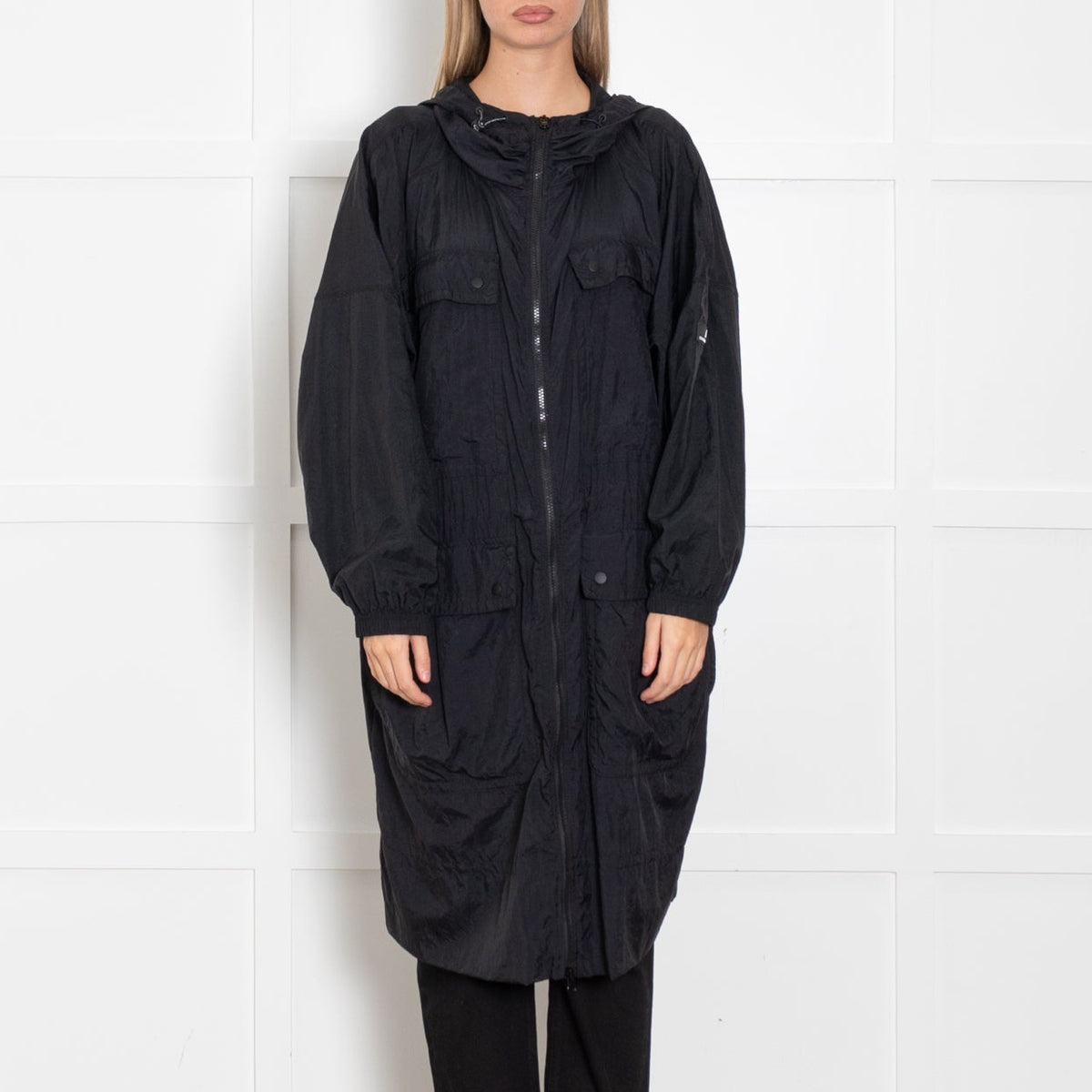 Stella McCartney X Adidas Lightweight Black Oversized Parka