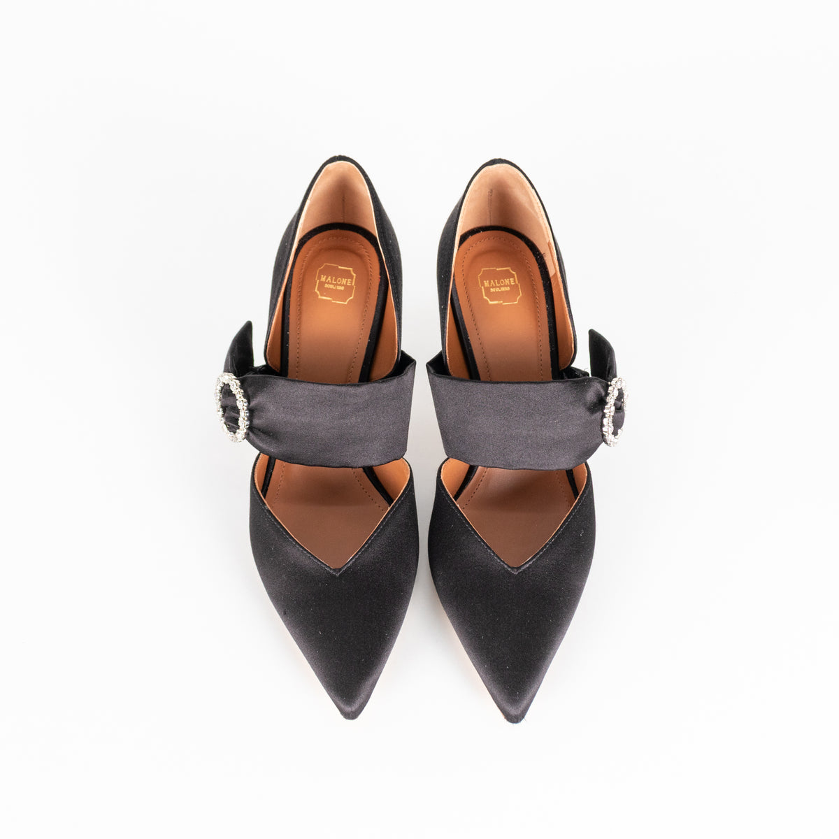 Malone Souliers Black Maite Crystal Shoe