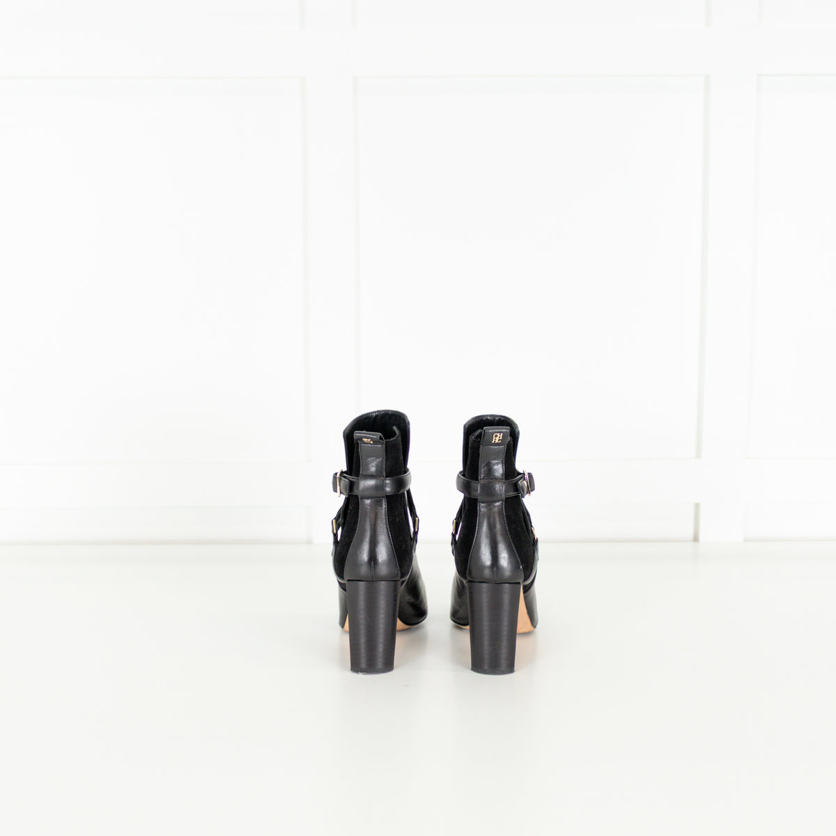 Carolina Herrera Black Ankle Boots With Buckle