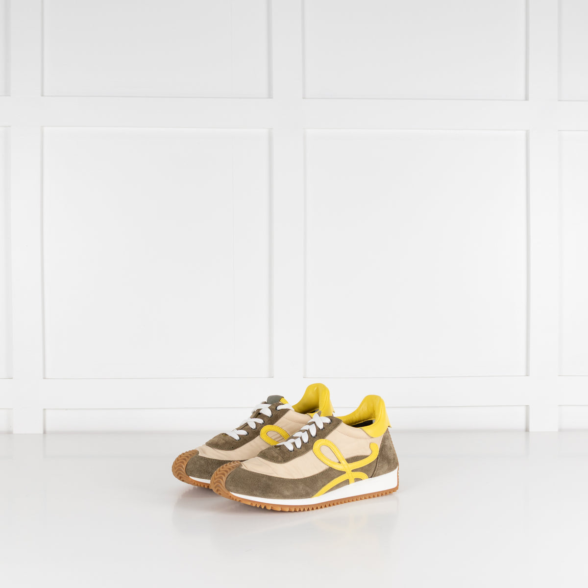 Loewe Green Suede Flow Runner Trainers