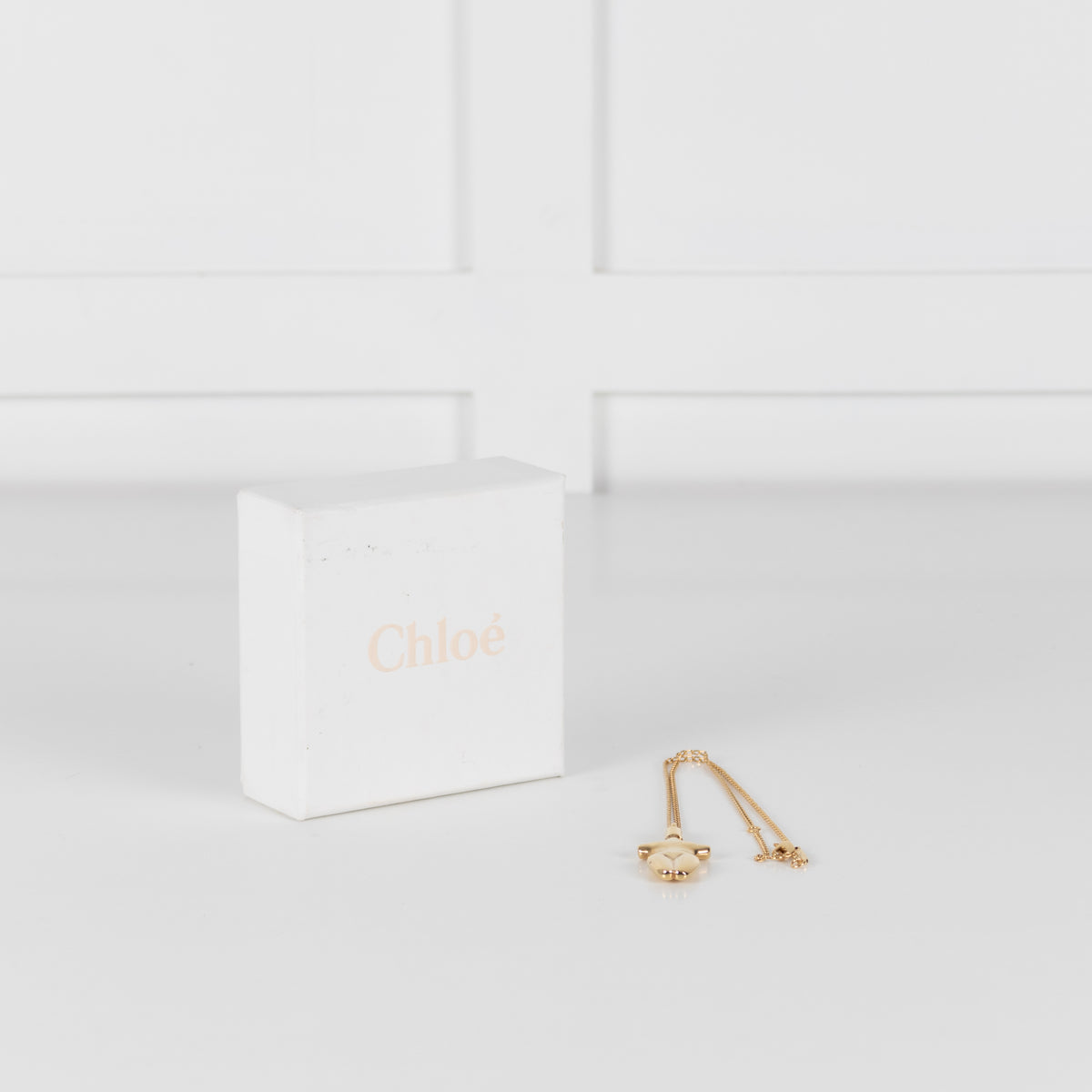 Chloe Femeniste Gold Tone Silhouette Necklace