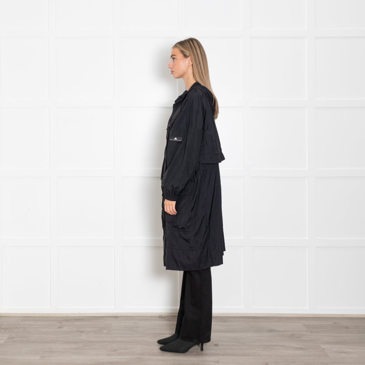 Stella McCartney X Adidas Lightweight Black Oversized Parka