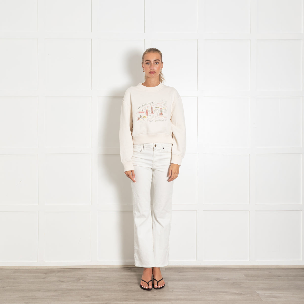 Rag & Bone Cream Graphic NYC Sweatshirt