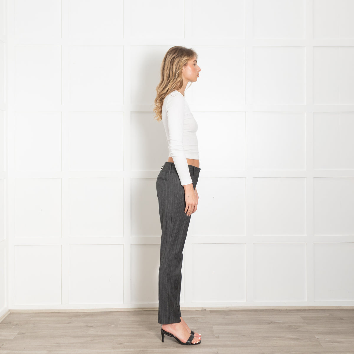 Dolce & Gabbana Grey Pinstripe Slim Leg Trousers