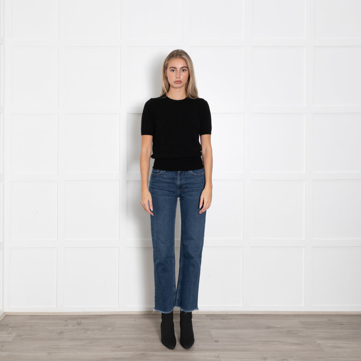 Lingua Franca Black Gratitude Gang Short Sleeve Knit