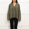 Poetry Khaki Cashmere Shawl Collar Cardigan