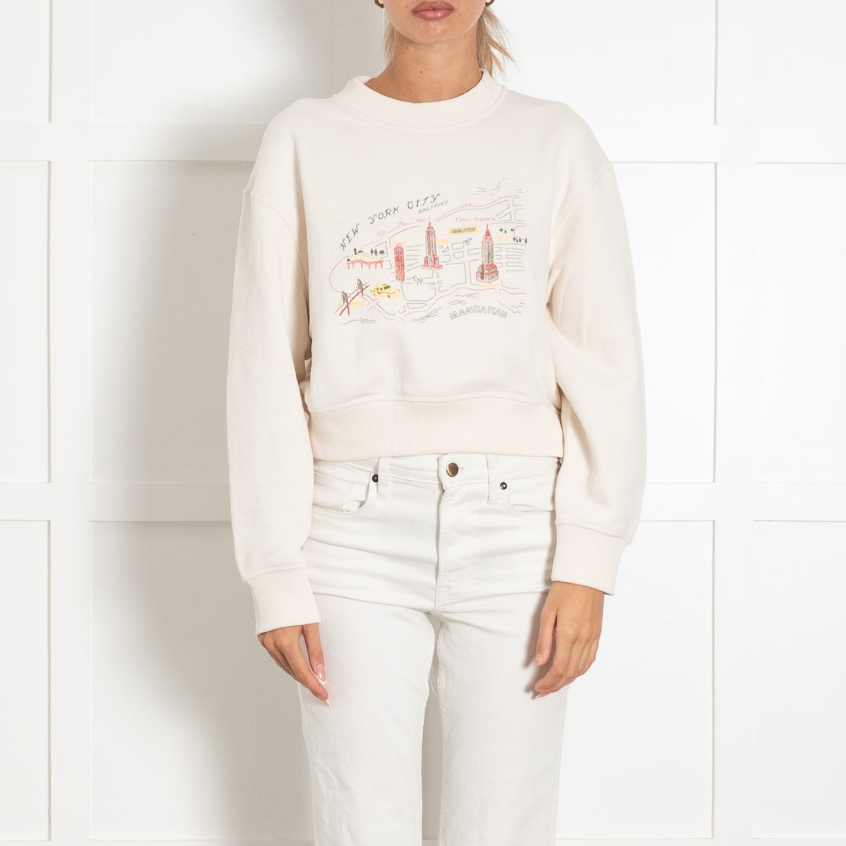 Rag & Bone Cream Graphic NYC Sweatshirt