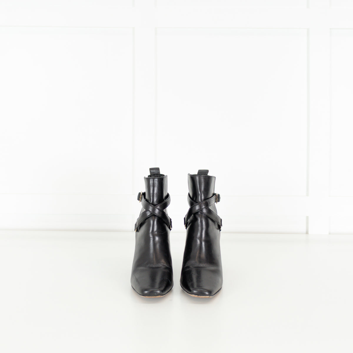 Carolina Herrera Black Ankle Boots With Buckle