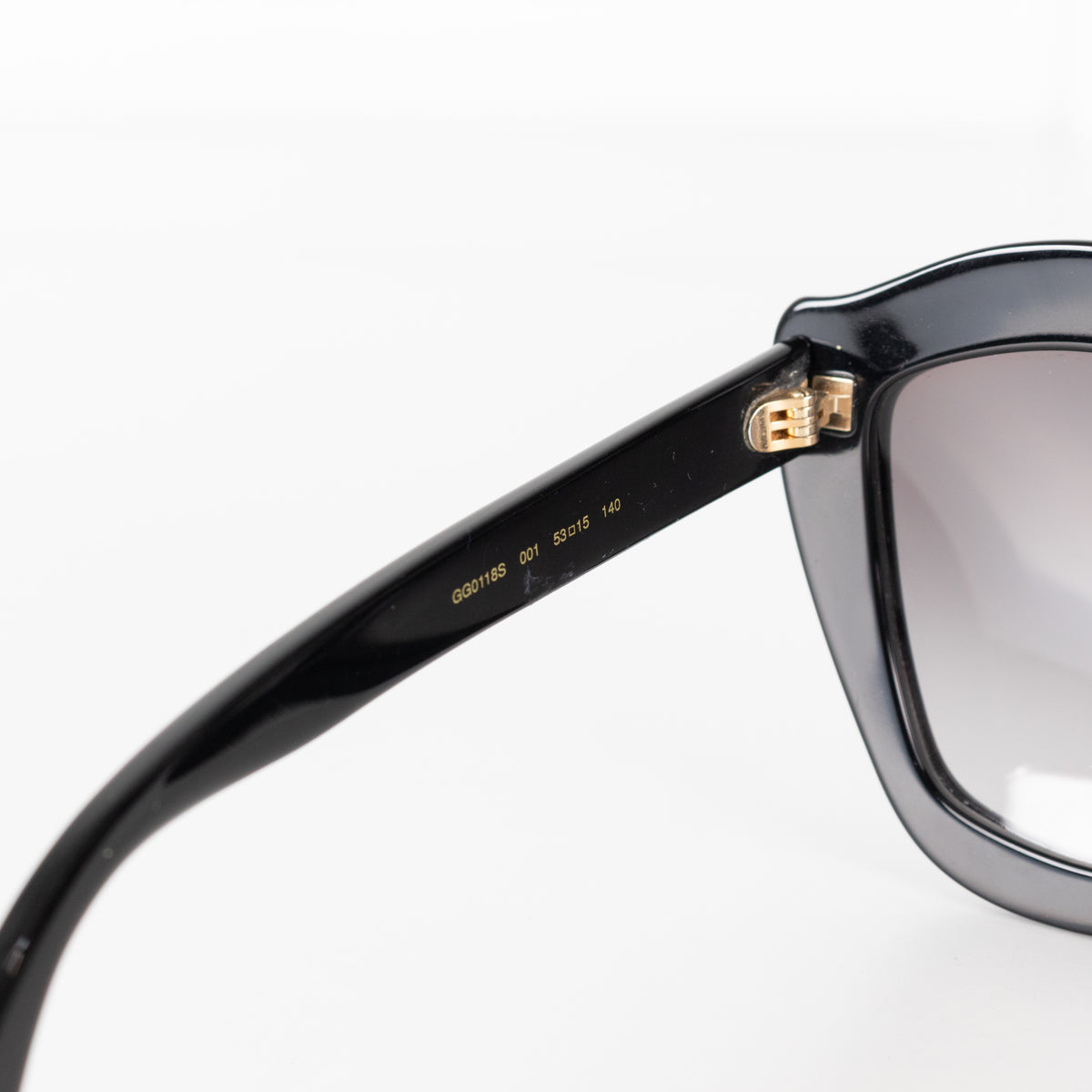 Gucci Black Diamante Embellished Oversized Cat Eye Sunglasses