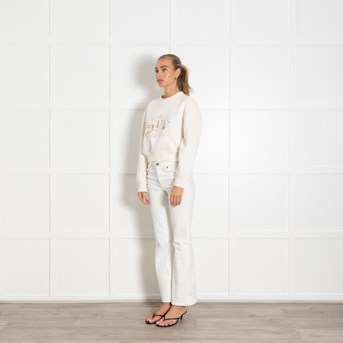 Rag & Bone Cream Graphic NYC Sweatshirt