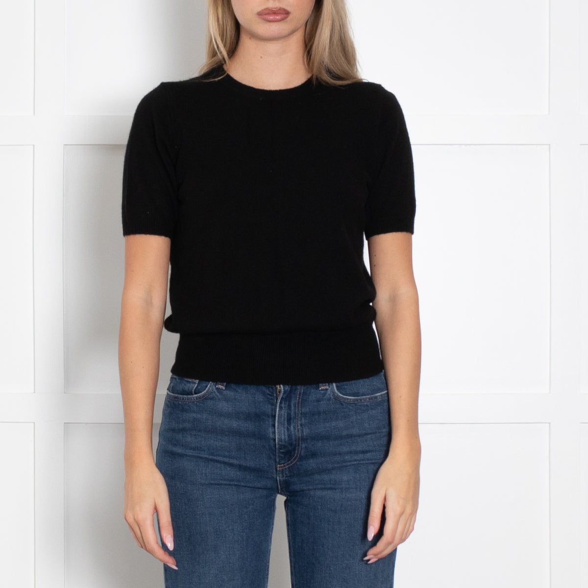 Lingua Franca Black Gratitude Gang Short Sleeve Knit