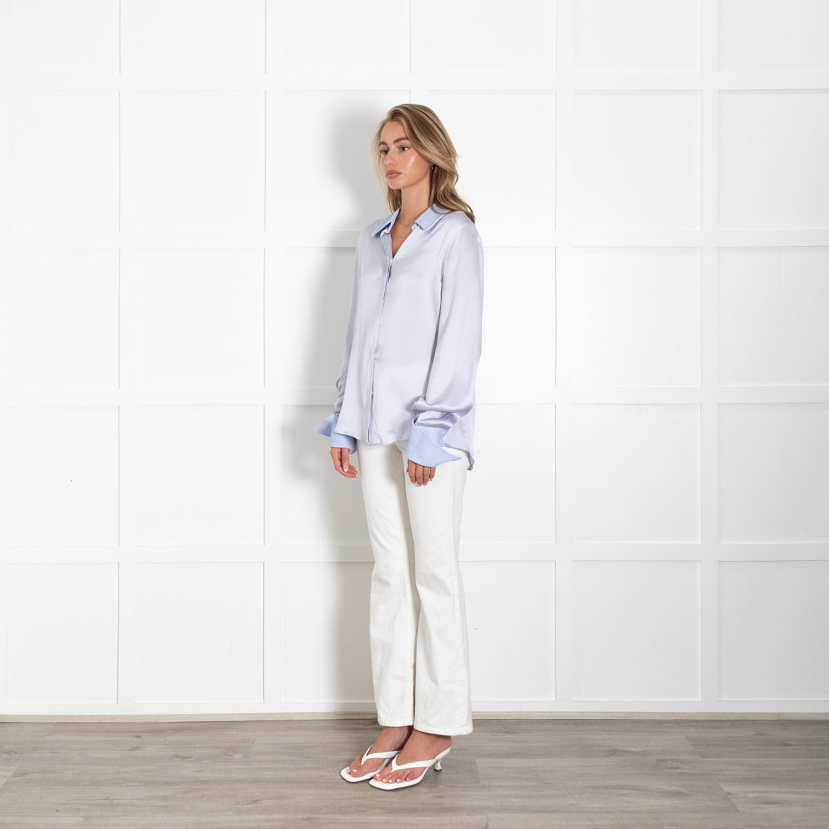 Roksanda Light Blue Shirt With Textured Collar