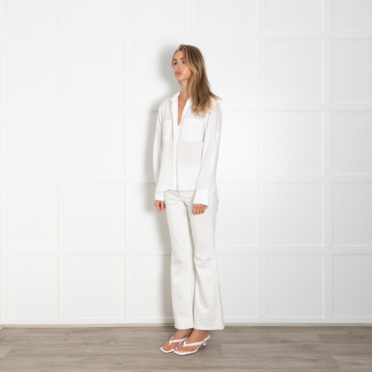 Bella Dahl White Long Sleeve Shirt
